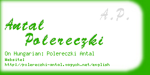 antal polereczki business card